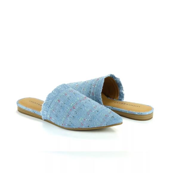 Lucky Brand Shoes - Lucky Brand Womens Bapsee Mule Slide Size 10 Light Blue Denim Multicolor Slip On